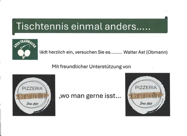 Tischtennis einmal anders 