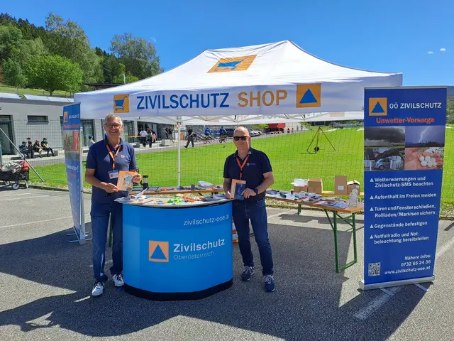 Zivilschutzinfostand beim Feuerwehr-Abschnittsbewerb in Lasb