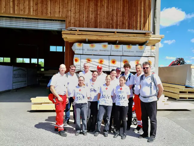 Florian Liewald, Jürgen Rauch, Florentina Mittag, Bruno Pind, Vivian Fux, Noah Andre, Annika Hahn, Nicole Fux,  Maximilian Gieler, Magdalena Schleritzko, David Fux, Martin Zimmermann und Wilfried Fux. | Foto: Rotes Kreuz Horn