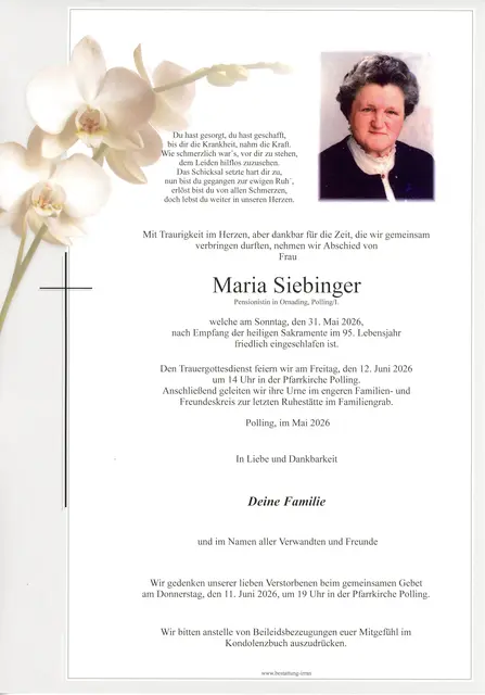 Maria Siebinger | Foto: Bestatter