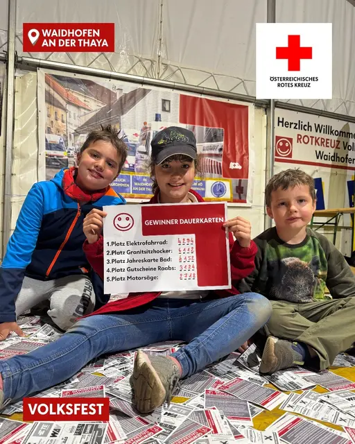 Diese Lose/Dauerkarten haben die Hauptpreise gewonnen. | Foto: Rotes Kreuz