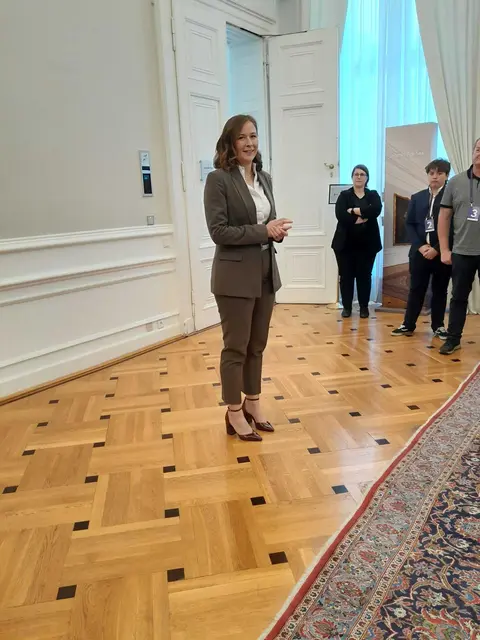 Ministerin aus der Heimat: Claudia Bauer begrüßte die PTS-Schüler aus Aigen-Schlägl.  | Foto: PTS Aigen-Schlägl