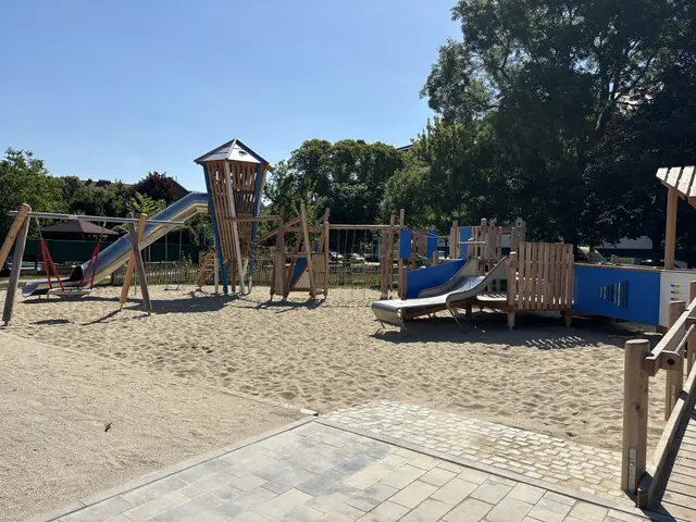 Der Spielplatz wurde vom Bezirk bezahlen, da es sich nicht um eine Klimaschutz-Maßnahme handelt.  | Foto: Michael Marbacher/MeinBezirk