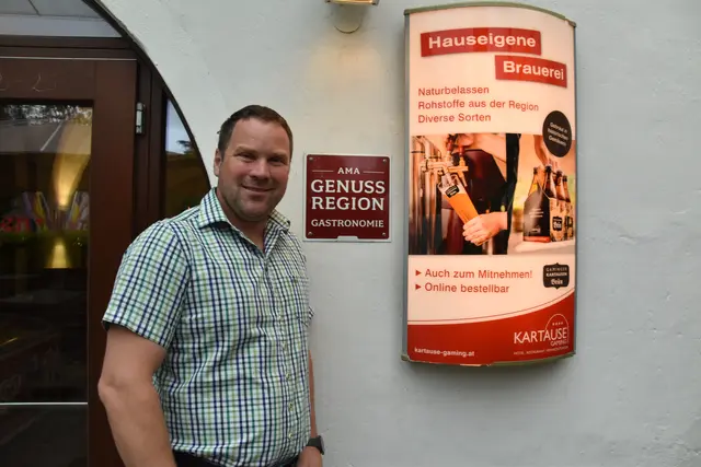 Genuss aus der Region: Franz Aigner vom Bauernbund ist stolz auf gastronomische Vorzeige-Betriebe wie die Kartause in Gaming. | Foto: Roland Mayr/MeinBezirk Scheibbs