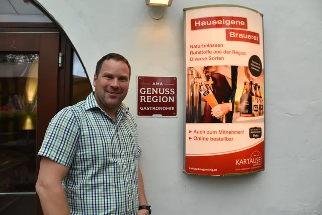 Genuss aus der Region: Franz Aigner vom Bauernbund ist stolz auf gastronomische Vorzeige-Betriebe wie die Kartause in Gaming. | Foto: Roland Mayr/MeinBezirk Scheibbs