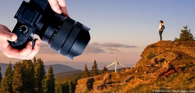 Die IG Windkraft sucht die spannendsten und kreativsten Fotos zum Thema regionale Windkraft.  | Foto: shutterstock.com/TlemeyMJ und Lukas Hirsch