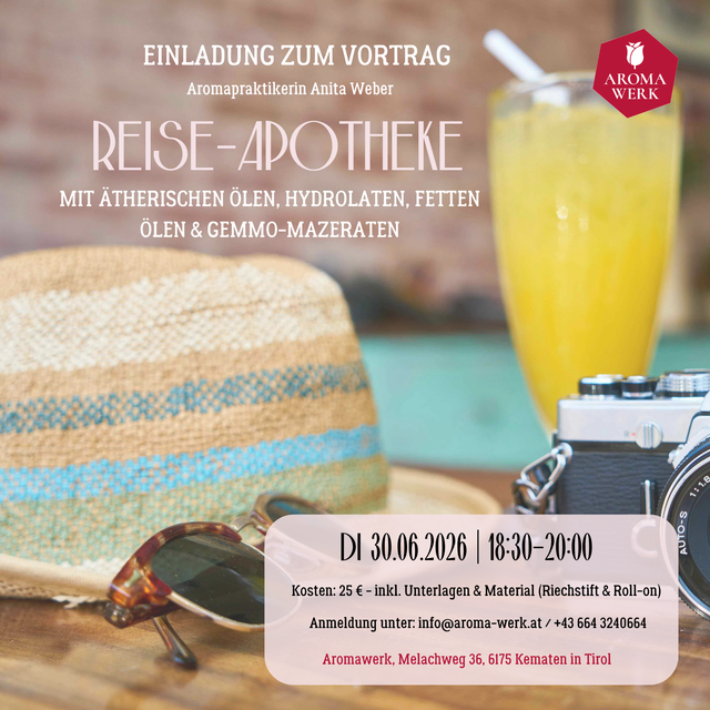 Vortrag: Reiseapotheke mit ätherischen Ölen & mehr