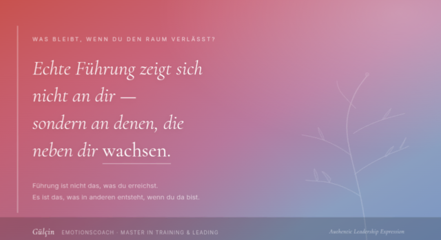 Echte Führung zeigt sich nicht an dir — sondern an denen, di