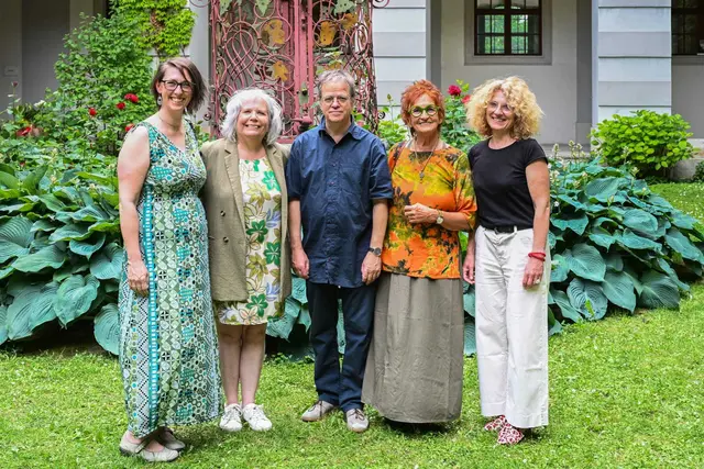 Rabea Holzmann, Eva-Maria Feimer, Wolfgang Bleier, Elisa Greenwood und Heidi Korzil. | Foto: Klara Bleier