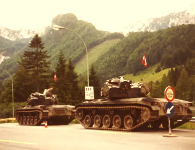 Jagdpanzer in Stellung, speziell zur Panzerabwehr an der Grenze.  | Foto: ÖBH