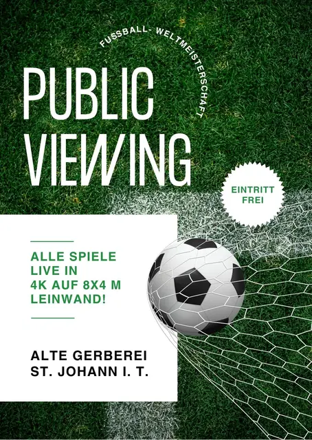 Die Fußball-WM live auf der Großbildleinwand