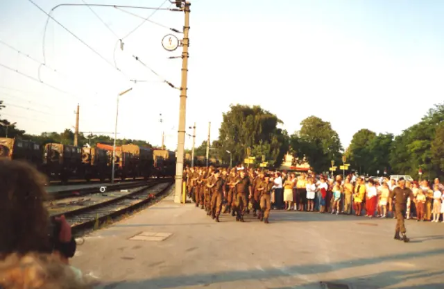 Antreten am Heimatbahnhof in Mistelbach. Für viele Angehörige begann hier eine Zeit des Bangens.  | Foto: ÖBH 