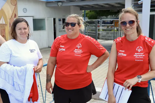 Michaela Lehner, Stefanie Zakall und Petra Horvath von Caritas Burgenland | Foto: Sebastian Koller/Special Olympics Burgenland