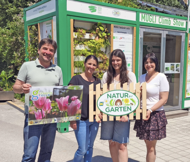 DIE GARTEN TULLN Geschäftsführer Franz Gruber, Sandra Pfister („Natur im Garten“), Stefanie Pfattner (GRÜNSTATTGRAU) und Gerlinde Koller („Natur im Garten“) | Foto: Natur im Garten