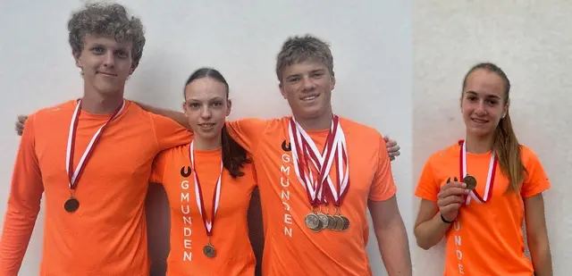 Die Leichtathletik-Asse der Sportunion Gmunden holten zahlreiche Medaillen in Linz. | Foto: Sportunion Gmunden/Sektion Leichtathletik