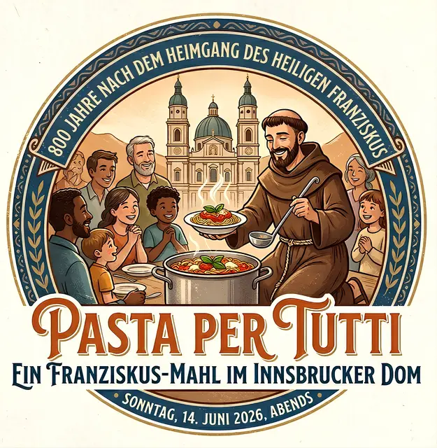 Der Innsbrucker Dom wird am 14. Juni zur Tafel für rund 800 Menschen. „Pasta per Tutti“ setzt ein Zeichen für Gemeinschaft, Solidarität und Begegnung. | Foto: dibk