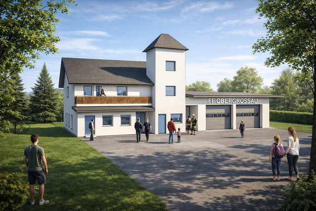 Das neue Rüsthaus, welches dann über mehr Platz verfügt, soll bereits im Juni nächsten Jahr eröffnet werden.  | Foto: FF Obergroßau