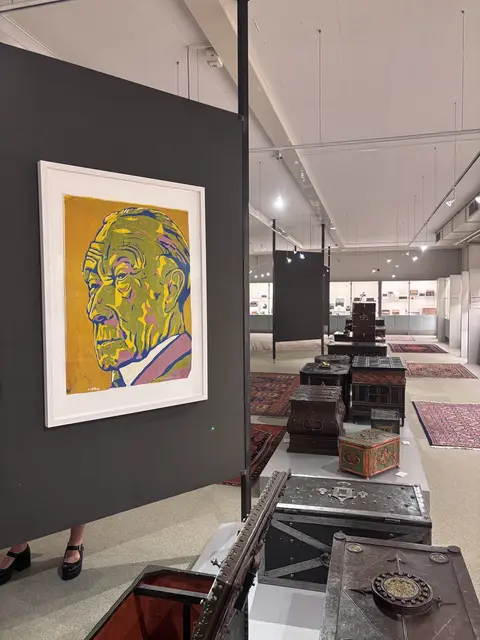 Pop-Art aus Österreich von Otto Muehl, am Bild Konrad Adenauer