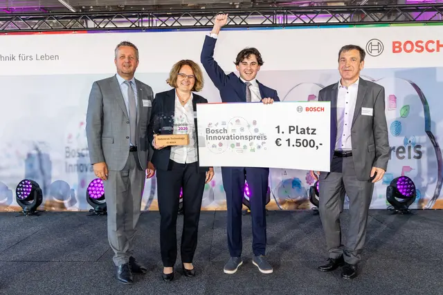 Verleihung vom Bosch Innovationspreis 2026 in der Kategorie "Industrial Technology" . | Foto: Bosch/Christian Husar