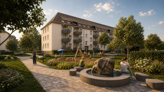 Am Areal der ehemaligen Hiller-Kaserne entstehen im Linzer Stadtteil Ebelsberg rund 400 Mietwohnungen. | Foto: WSF Privatstiftung