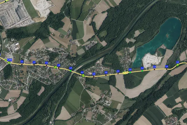 Gesperrt wird zwischen Kilometer 1,7 und drei – das ist in etwa bei der Zufahrt zur Plana. | Foto: Screenshot Doris