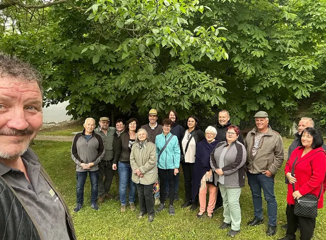 Organisator Josef Kohzina mit einigen Teilnehmern - Karl Hochmeister, Herbert und Gabi Ullmann, Christine Kohzina, Rudolfine Mayer, Gerhard Ullram mit seiner Marianne, Veronika Geyer, Martina Herrmann, Irene Rainer, Erich Embacher, Inge Hochmeister, Manfred Herrmann, Hans und Andrea Meißl. | Foto: Familie Kohzina 