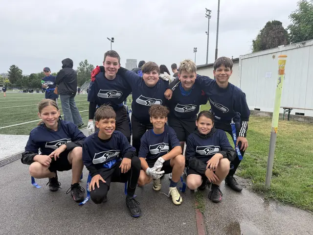 Acht Nachwuchstalente der Pannonia Eagles aus Baumgarten nahmen an einem exklusiven Flag-Football-Camp der Seattle Seahawks in Wien teil. | Foto: Pannonia Eagles