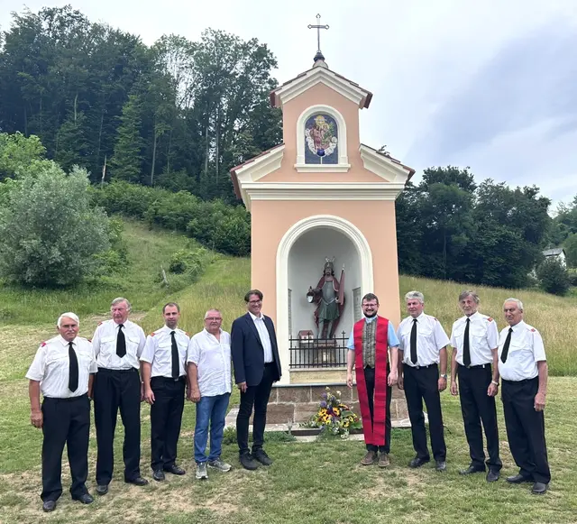 Das Floriani-Kreuz erstrahlt nun in neuem Glanz.