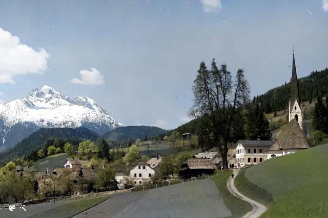 Die 400 Jahre alte Linde wurde trotz Proteste gefällt. | Foto: Geschichtsverein Irschen