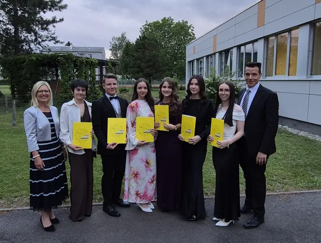 Die erfolgreichen Schüler der 5C.
