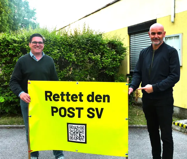 Der neue Postsportverein-Obmann Clemens Rarrel und der neue Vorstand Florian Heiler (v.l.). | Foto: Post SV