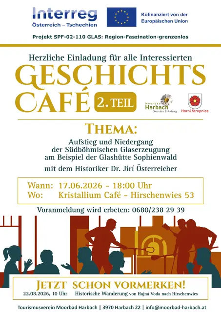 Das zweite Geschichtscafé findet am 17. Juni im Kristallium in Hirschenwies statt. | Foto: TV Moorbad Harbach