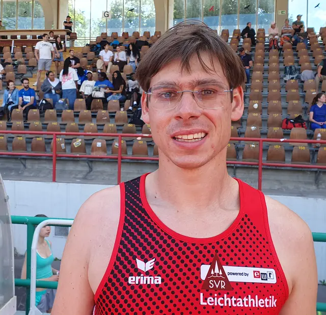Daniel Stütz erreichte im Weitsprung mit 5,04 Metern den hervorragenden 3. Platz. | Foto: Stütz