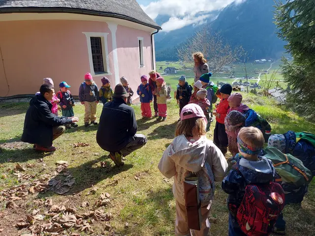 Beim Waldprojekt verbrachten die Gosauer Kindergartenkinder täglich Zeit in der Natur. | Foto: Diakoniewerk