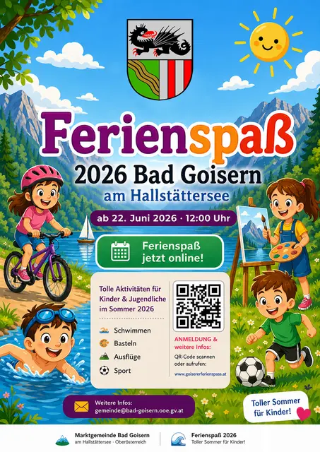 Anmeldung zum Ferienspaß 2026 in Bad Goisern. | Foto: Gemeinde Goisern