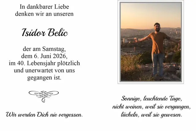 Isidor Belic | Foto: Bestatter