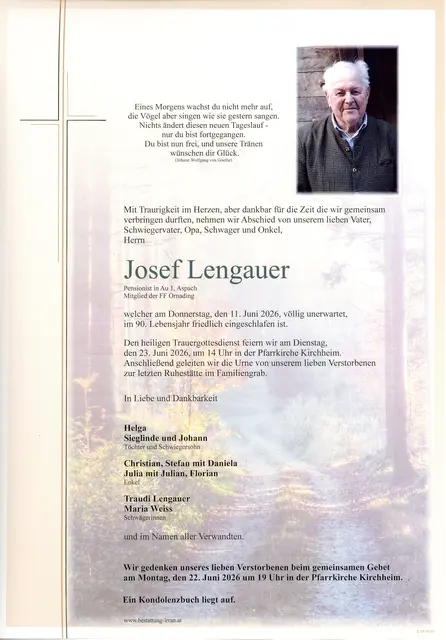 Josef Lengauer | Foto: Bestatter
