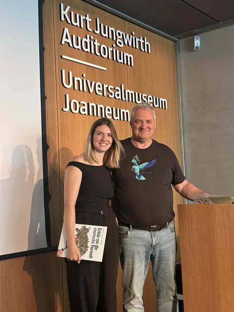 Bernard Wieser mit Tochter Theresa Wieser von der Mittelschule St. Stefan im Rosental