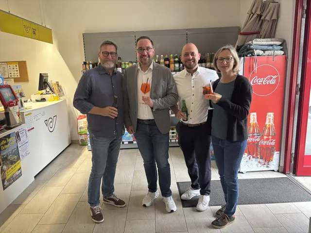 Christian Wöhl, Thomas Nikles, Peter Resar und Sandra Puntigam. | Foto: Gemeinde Hirm