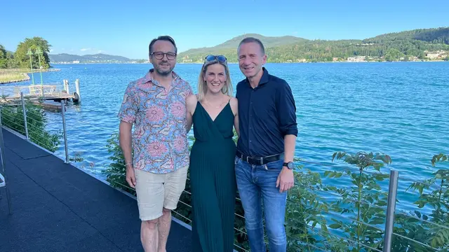 Präsident Markus Opriessnig, Kim Haas und Klaus Mitterdorfer von der Kammer der Kärntner Ärztinnen und Ärzte | Foto: Privat 