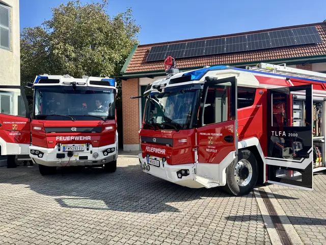 Als erste Freiwillige Feuerwehr Österreichs ist die Feuerwehr Neufeld elektrisch unterwegs. 
 | Foto: Stefan Schneider