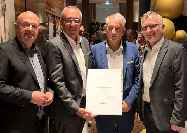 Von links: Gerold Royda, Prok. Franz Schinnerl, Andreas Fröhlich-Kriechbaum und Thomas Denk. | Foto: Wirtschaftskammer Freistadt