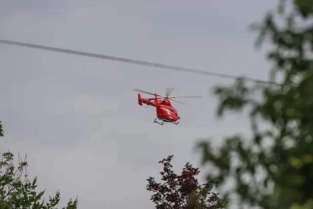 Der Rettungshubschrauber Martin 3 musste in der Welser Vogelweide landen. | Foto: laumat.at