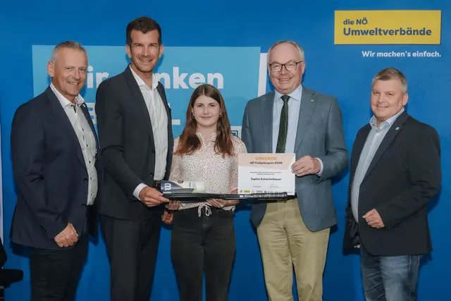 Foto von der Gewinnübergabe