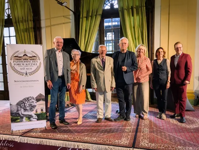 Das Team des Pannonischen Forums Kittsee: Franz Buchta, Susanna Heuraff, Kazem Ghazal, Eduard Kutrowatz, Maria Bezenek-Salvamoser, Christina Hornek-Zeiss und Thomas Otrok. | Foto: Pannonisches Forum Kittsee