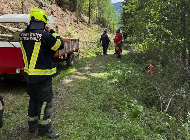Ein verunfallter Forstarbeiter beschäftige die Einsatzkräfte am Mittwoch in St. Barbara. | Foto: BTF Werk Veitsch