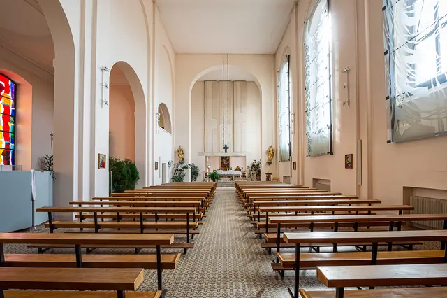 Gottesdienst: Die Kirche wird von Konvent und den Kindern genutzt.