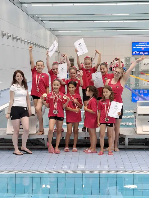 Die MIH-Athletinnen feiern ihre erfolgreiche Saison bei den Österreichischen Meisterschaften in Wien. | Foto: Petris