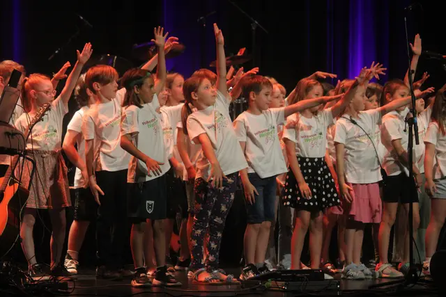 Auch der Chor der Volksschule Weizberg begeisterte die Gäste mit ihrem Auftritt. | Foto: Josef Hofmüller