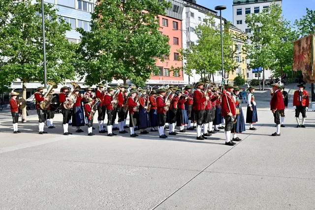 Die Bundesmusikkapelle Grinzens umrahmte die Traditionsveranstaltung musikalisch. | Foto: Hassl